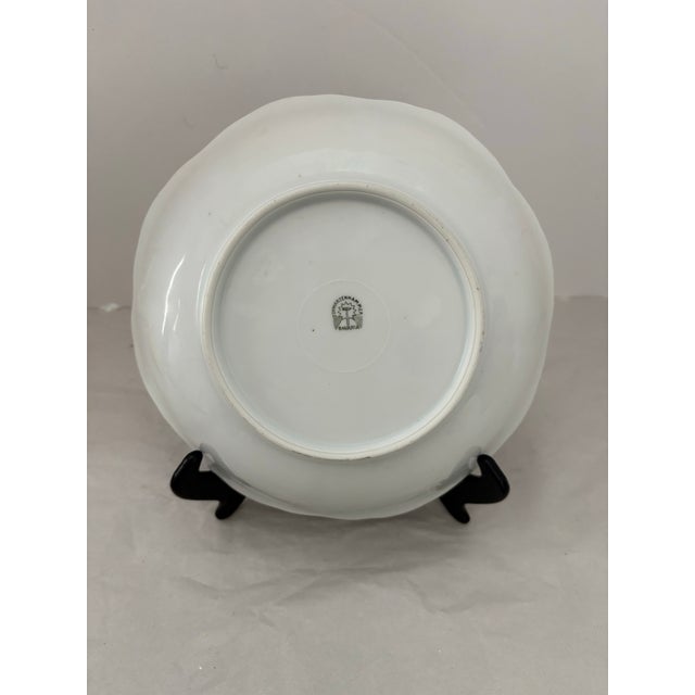 This antique Scharzenhammer porcelain bowl from Bavaria exemplifies early 20th-century European craftsmanship. Featuring a...