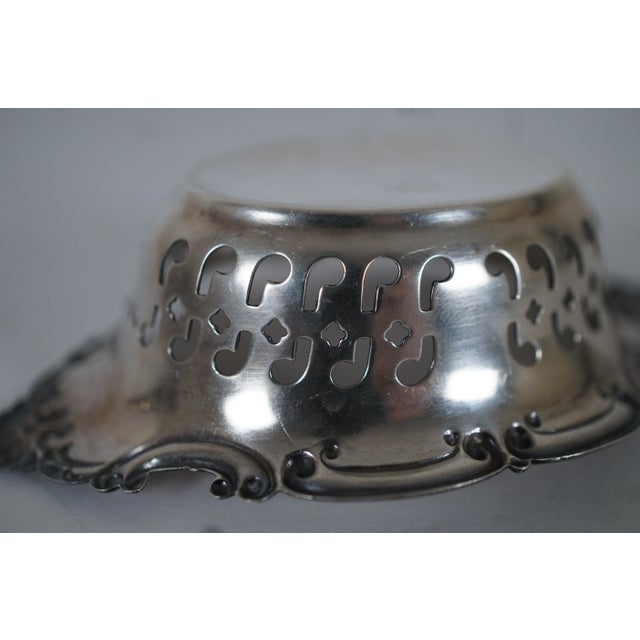 Vintage Gorham Sterling Silver 4780/3 Reticulated Scalloped Nut Bone Dish For Sale - Image 11 of 12