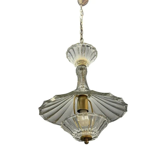 Vintage Crystal Pendant Light from Caldier, Italy, 1970s For Sale - Image 10 of 10
