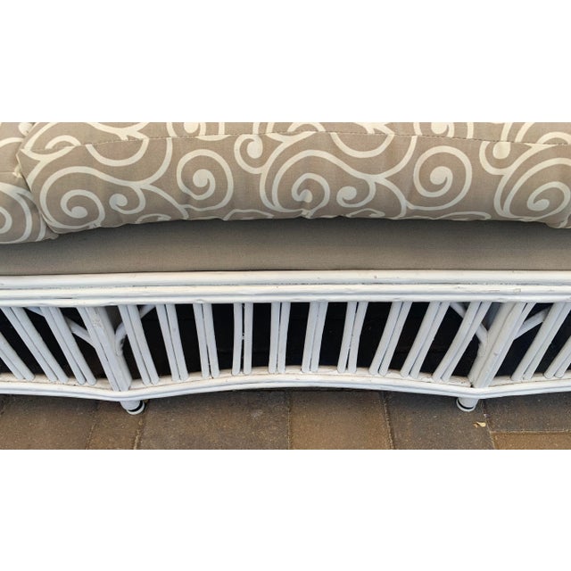 1930s Vintage Rattan Cottage Sofa For Sale - Image 5 of 12