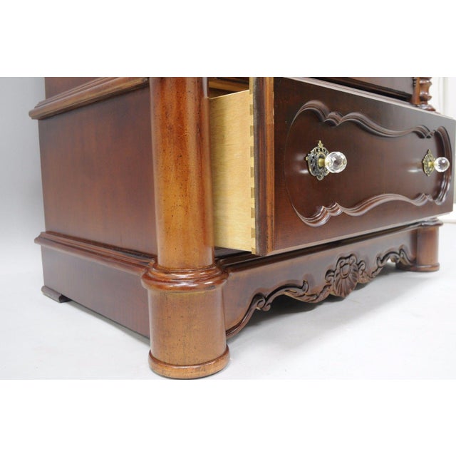 Pulaski Baker Street Armoire Mirror Front Cherry Dresser Wardrobe