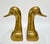 Metal Vintage Brass Duck Head Bookends Hollywood Regency Circa 1950 For Sale - Image 7 of 8