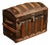Antique Embossed Metal Dome Top Steamer Trunk For Sale