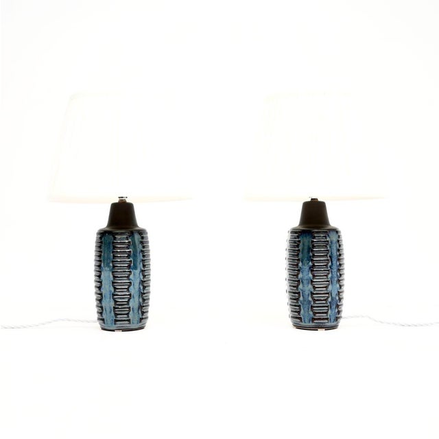 Vintage Danish Ceramic Table Lamps by Einar Johansen for Soholm, 1960, Set of 2 For Sale - Image 11 of 11