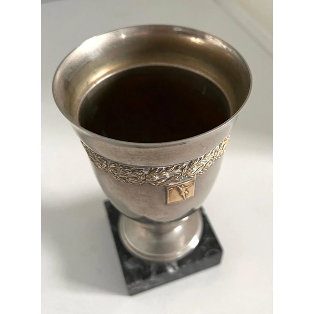 Mid 20th Century Mid 20th Century French Marble Base Trophy Style Cup For Sale - Image 5 of 12