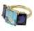 Christina Addison Bold Emerald Cut Iolite Three Stone Ring For Sale In New York - Image 6 of 12