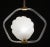 Unique pair of Murano chandeliers, Barovier and Toso glassworks, one pink and one transparent shell-shaped. 1940s-50s. The...