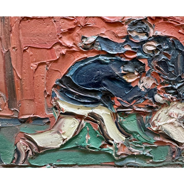 André Cottavoz, Yoseikan, The Fighters, Original Oil on Panel For Sale - Image 4 of 7