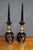 Early 20th Century Royal Purple Art Glass Decanters With Gold Horse Overlay - Pair For Sale - Image 10 of 14
