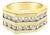 Double Row Diamond Band 1.00cttw 14k Yellow Gold, Size 3 For Sale