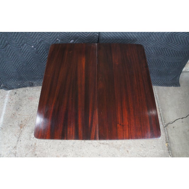 Antique Victorian Mahogany Flip Top Game Card Console Parlor Table For Sale - Image 12 of 13