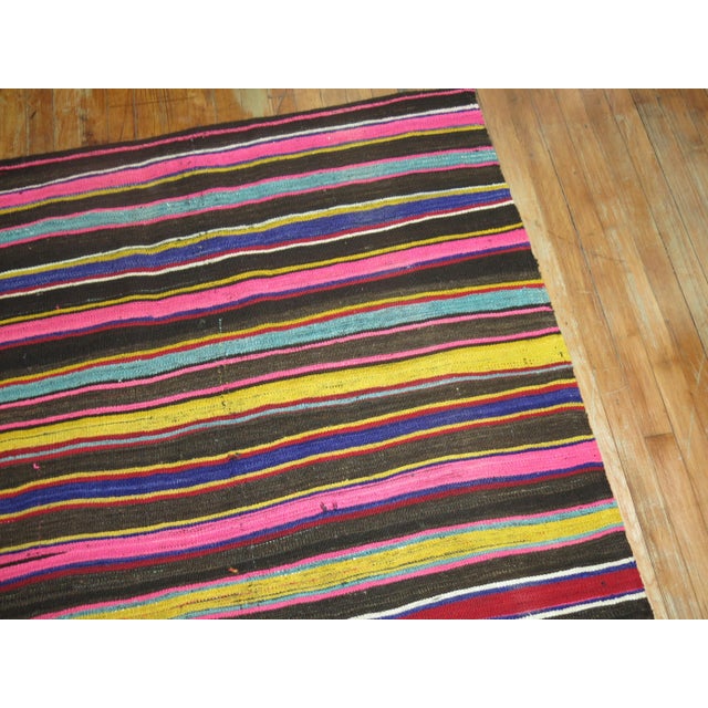 Contemporary Vintage Turkish Kilim Gallery Runner For Sale - Image 3 of 6
