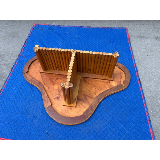 Large Rattan Biomorphic Coffee Table, Usa 1950 For Sale - Image 17 of 17