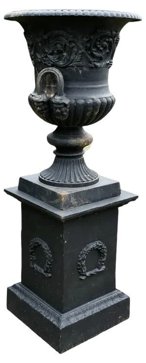 Large Cast Iron Urn, 1920