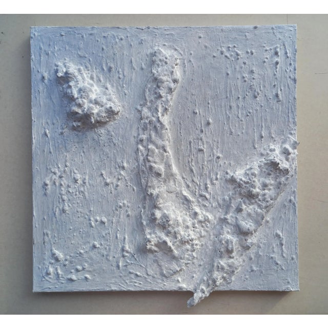 #Neutral Palette Abstract Relief Brutalist Oil Painting #1 by Diane Grant For Sale - Image 11 of 12