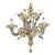 Italian Ca Rezzonico with Gold Flowers and Leaves Murano Glass by Simoeng For Sale - Image 9 of 9