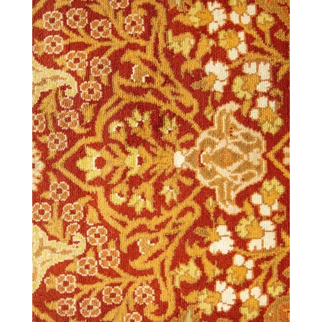 Traditional Mogul, One-of-a-Kind Hand-Knotted Area Rug in Orange, 8' 1" x 9' 10" For Sale - Image 3 of 8