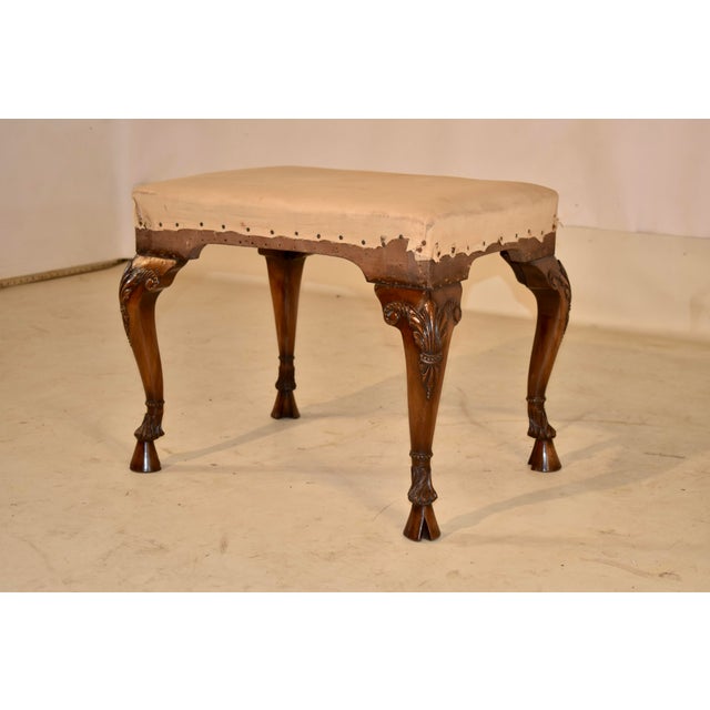 Wood Early 19th Century English Walnut Stool For Sale - Image 7 of 13