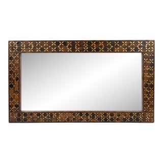 Antique Syrian Inlaid Wood Mirror For Sale