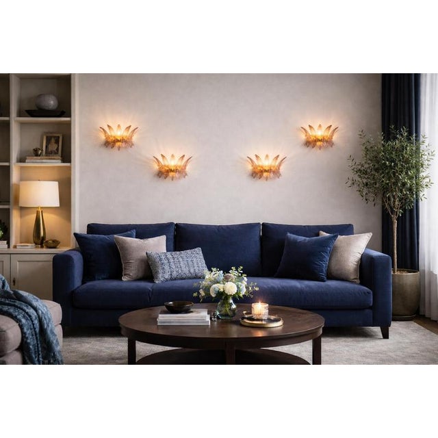 Italian Wall Sconces in Murano Glass, 1990s, Set of 4 For Sale - Image 10 of 18