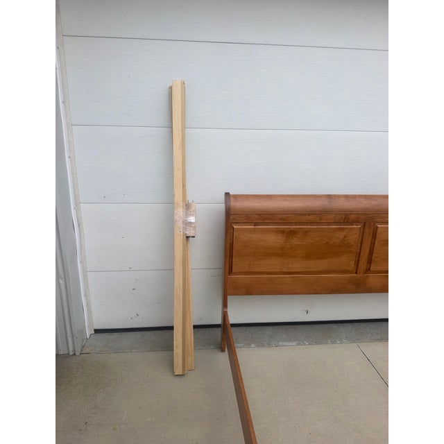 Brown Bench-Made King Sleigh Bed Maple For Sale - Image 8 of 12