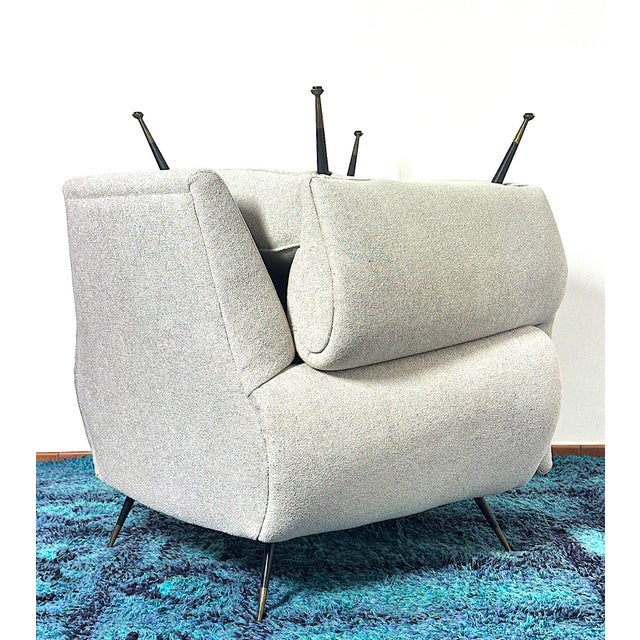 Beige Gigi Radice Armchairs by Minotti, Italy, 1950s, Set of 2 For Sale - Image 8 of 18