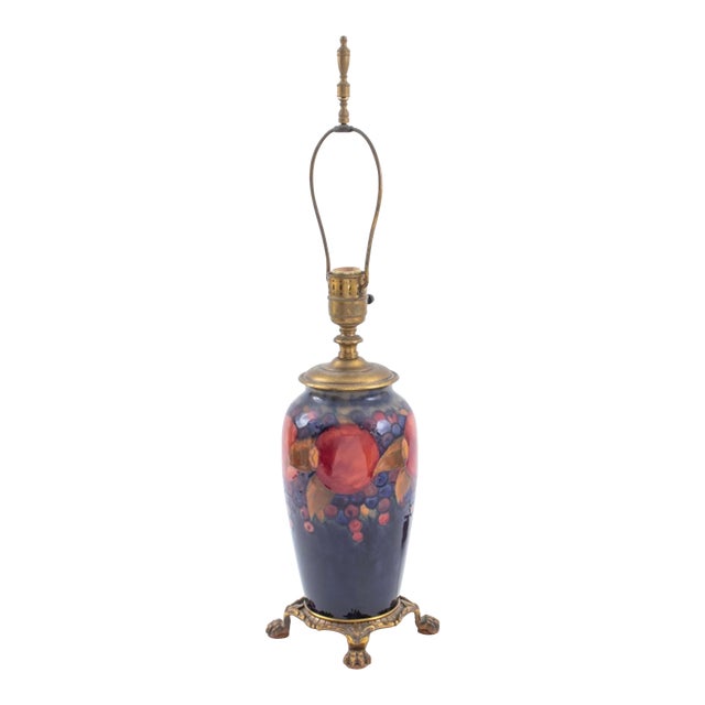 Moorcroft Pottery "Pomegranate" Vase Lamp, 1920s For Sale