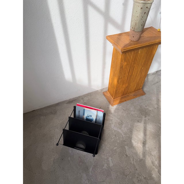 Vintage Magazine Rack in Metal, 1980 For Sale - Image 10 of 18