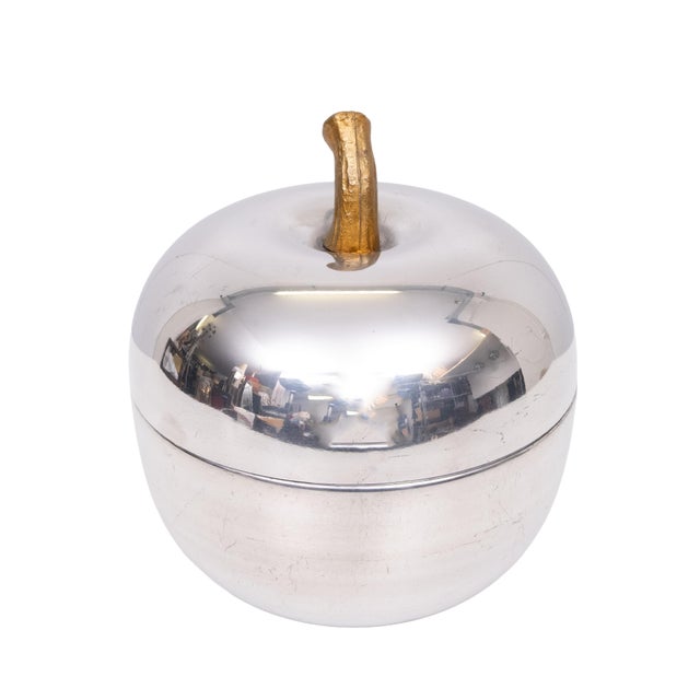 Mid-Century Modern Aluminum Apple Ice Bucket, Italy, 1970s For Sale - Image 3 of 9