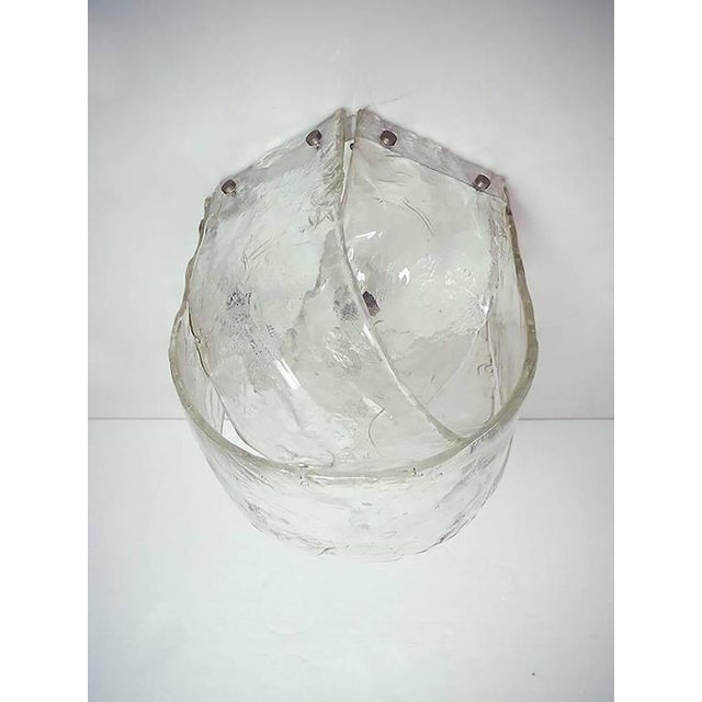 AVMazzega Murano Glass Flush Mount Ceiling Light attributed to Mazzega, 1960s For Sale - Image 4 of 9