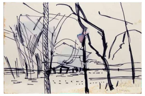 Reynold Arnould, Landscape, 1977, Drawing