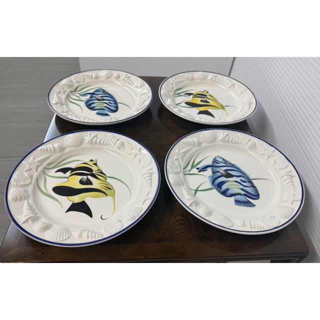 Este Ceramiche Porcellane for Gump's Fish Plates, Set of Four For Sale In San Francisco - Image 6 of 12