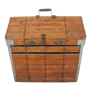 Early 1900's Wooden Dog Carrier by Absalom Backus, Jr & Sons