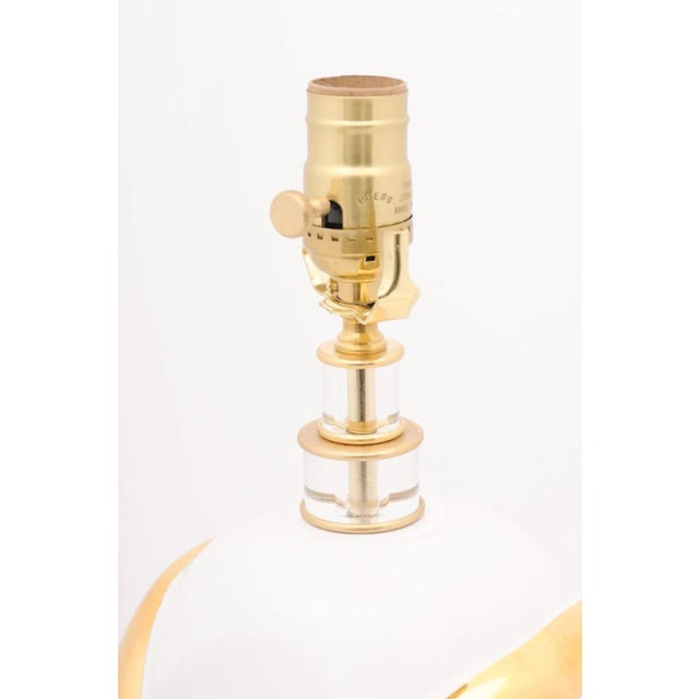 Pair of 1960s Porcelain Regency Lamps, Palm Beach For Sale - Image 10 of 12