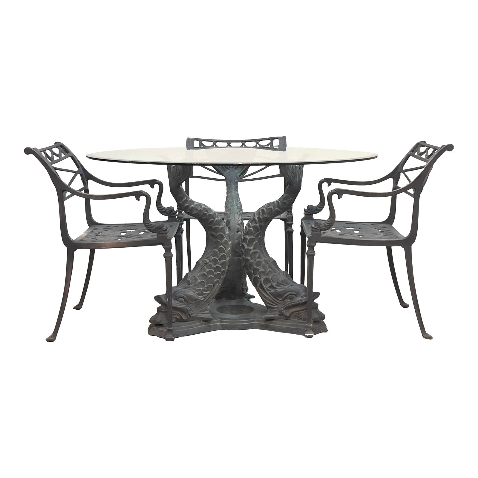 Vintage Cast Aluminum Patio Set Chairish