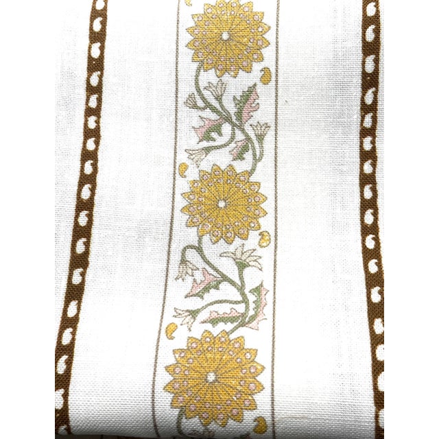 English Virginia Kraft "Soleil Stripe" in Warms Linen Fabric For Sale - Image 3 of 7