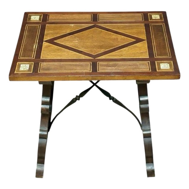 Low Side Table in Walnut For Sale