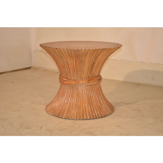 Circa 1970's Wheat Sheaf Side Table For Sale - Image 4 of 6