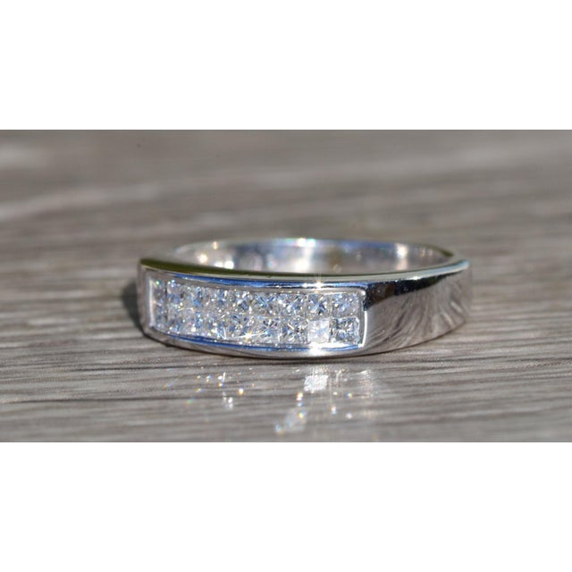 The Triana: Ladies 14K White Gold Wedding Band set with 0.36 CTW Diamonds For Sale - Image 4 of 10