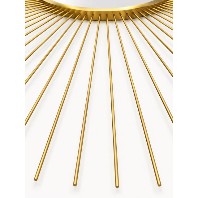 Contemporary Oly Studio Large Gold Sunburst Wall Mirror 59” Hollywood Regency Modern For Sale - Image 3 of 8