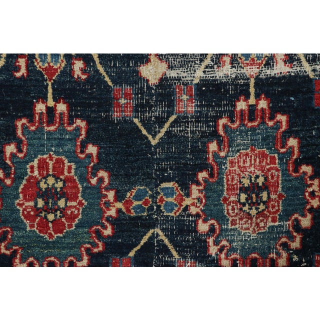 Textile Antique Doroksh Persian Runner Rug, Blue With Geometric Medallions - Rug & Kilim For Sale - Image 7 of 8