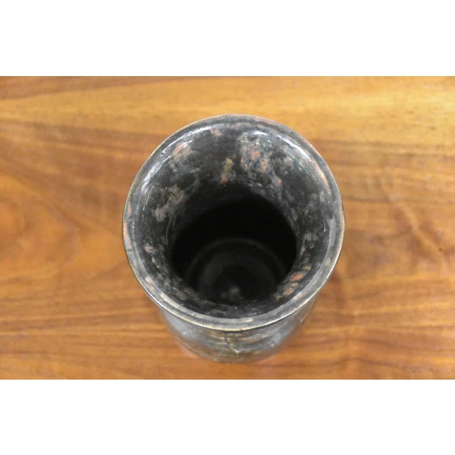 1960s 1960s Charcoal Grey Signed Vase 1961 For Sale - Image 5 of 7