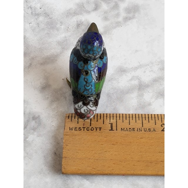 Vintage Chinese Cloisonné Enameled Brass Duck For Sale In San Francisco - Image 6 of 8