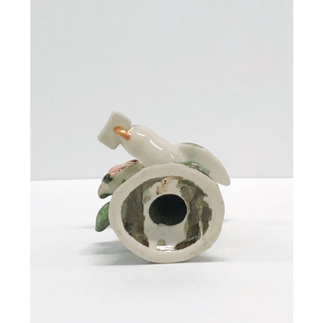 1960s Vintage 1960s Hand Painted Porcelain Messenger Bird Figurine For Sale - Image 5 of 6