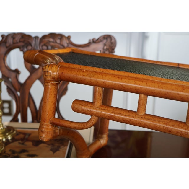 Vintage Great City Traders Chinoiserie Bamboo & Rattan Wall Shelf For Sale - Image 12 of 16