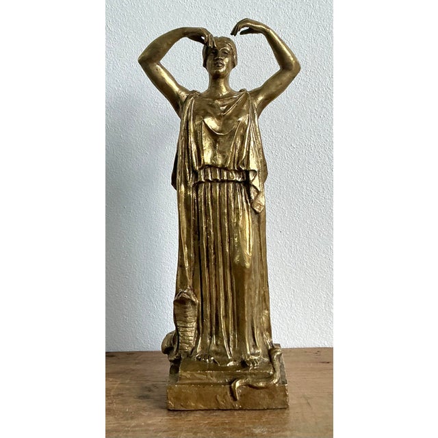 Vintage Italian 19th Century Polished Bronze of Peplophoros For Sale - Image 4 of 18
