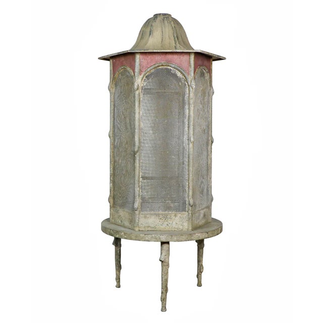 Victorian Matthew Izzo Home León Garden Iron Faux Bois Aviary For Sale - Image 3 of 7