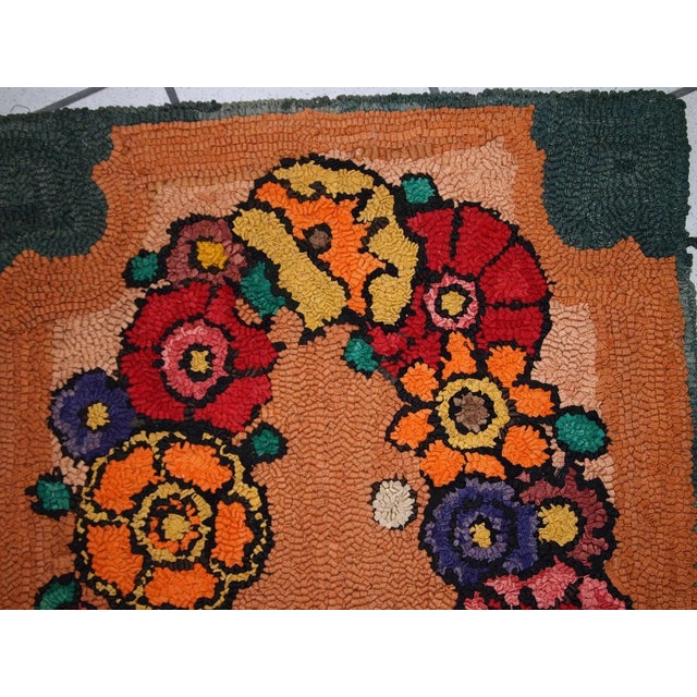 1940s Handmade Vintage American Hooked Rug 2' X 3' For Sale In New York - Image 6 of 8