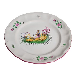 Early 20th Century St. Clement Chinoiserie Plate For Sale