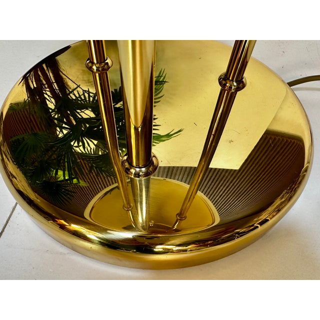 Brass Table Lamp with Opal Glass Dome, Germany, 1970s For Sale - Image 10 of 15